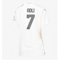 Camiseta AC Milan Yacine Adli #7 Segunda Equipación Replica 2023-24 para mujer mangas cortas